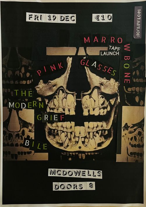marrowbone tape launch + pink glasses, the modern grief & bile