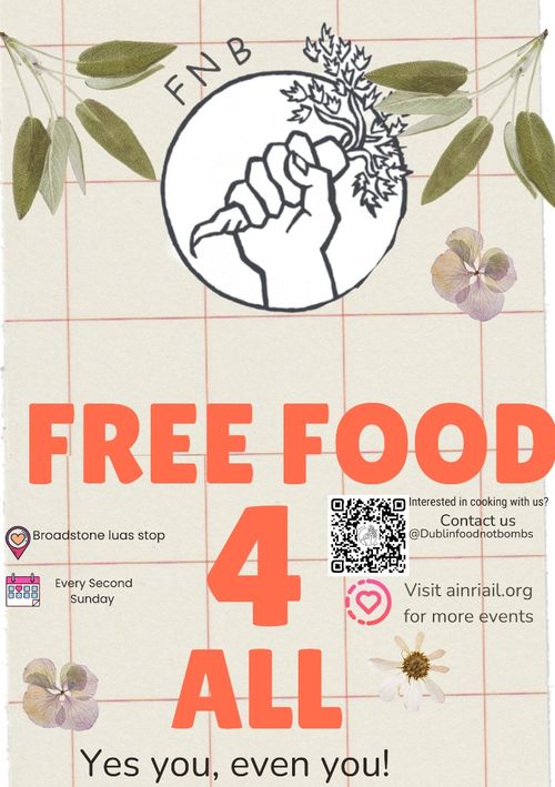 Dublin Food Not Bombs: Sunday Cook And Distro - Free Food 4 All
