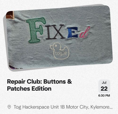 Repair Club: Buttons & Patches Edition